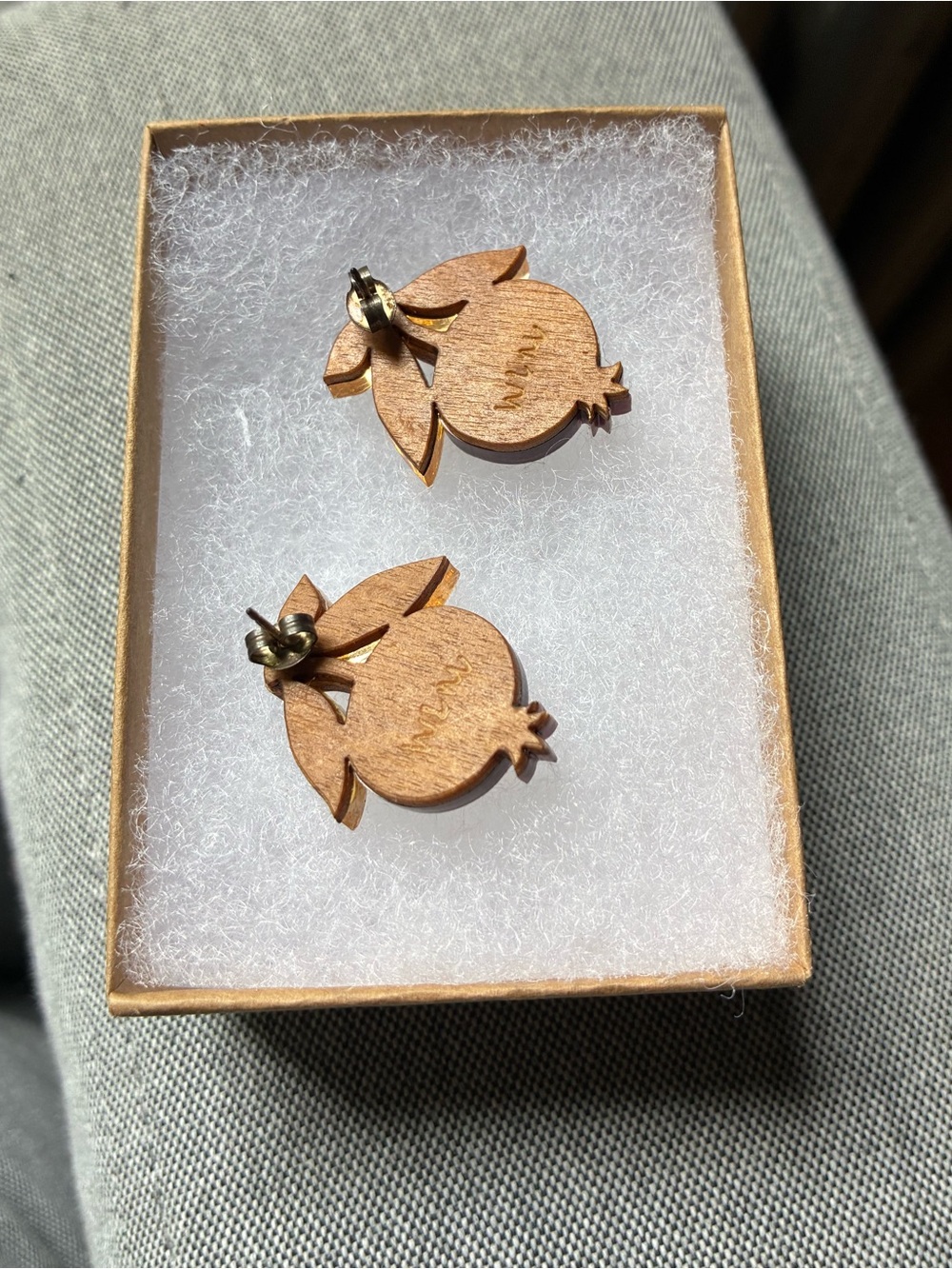 Wolf & Moon Pomegranate Stud Earrings - Picture 3 of 6